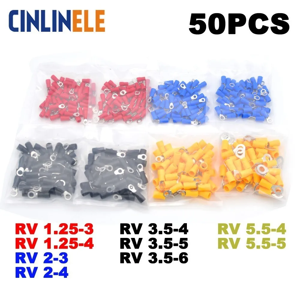 50Pcs Ring Crimp Insulation Terminal RV1.25-3 RV1.25-4 RV2-3 RV2-4 RV3.5-4 RV3.5-5 RV3.5-6 RV5.5-4 RV5.5-5 Wire Cable Connector
50Pcs Ring Crimp Insulation Terminal RV1.25-3 RV1.25-4 RV2-3 RV2-4 RV3.5-4 RV3.5-5 RV3.5-6 RV5.5-4 RV5.5-5 Wire Cable Connector