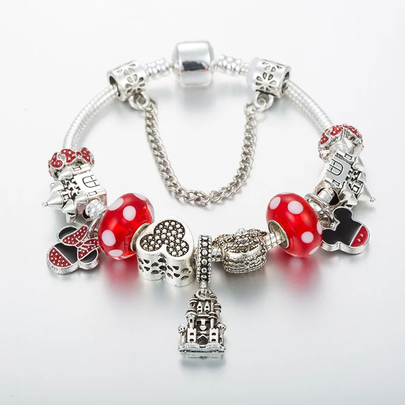 ANNAPAER Mickey & Minnie Charm Bracelets & Bangles Women Jewelry Castle Pendant Bracelet DIY Handmade for Girl B19002
ANNAPAER Mickey & Minnie Charm Bracelets & Bangles Women Jewelry Castle Pendant Bracelet DIY Handmade for Girl B19002