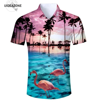 Eur Size Men Shirts Fashion 2018 Short Sleeve Slim Palm Tree Flamingos Shirts Male Casual 3D Shirts Summer Tops Camisa Masculina
Eur Size Men Shirts Fashion 2018 Short Sleeve Slim Palm Tree Flamingos Shirts Male Casual 3D Shirts Summer Tops Camisa Masculina