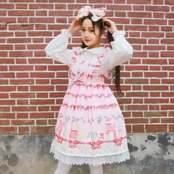 Spring Autumn Hot New Products Kawaii Strawberry Picnic Rabbit Japanese Lolita Cute Sweet Bow Lace Sleeveless Dress
Spring Autumn Hot New Products Kawaii Strawberry Picnic Rabbit Japanese Lolita Cute Sweet Bow Lace Sleeveless Dress
