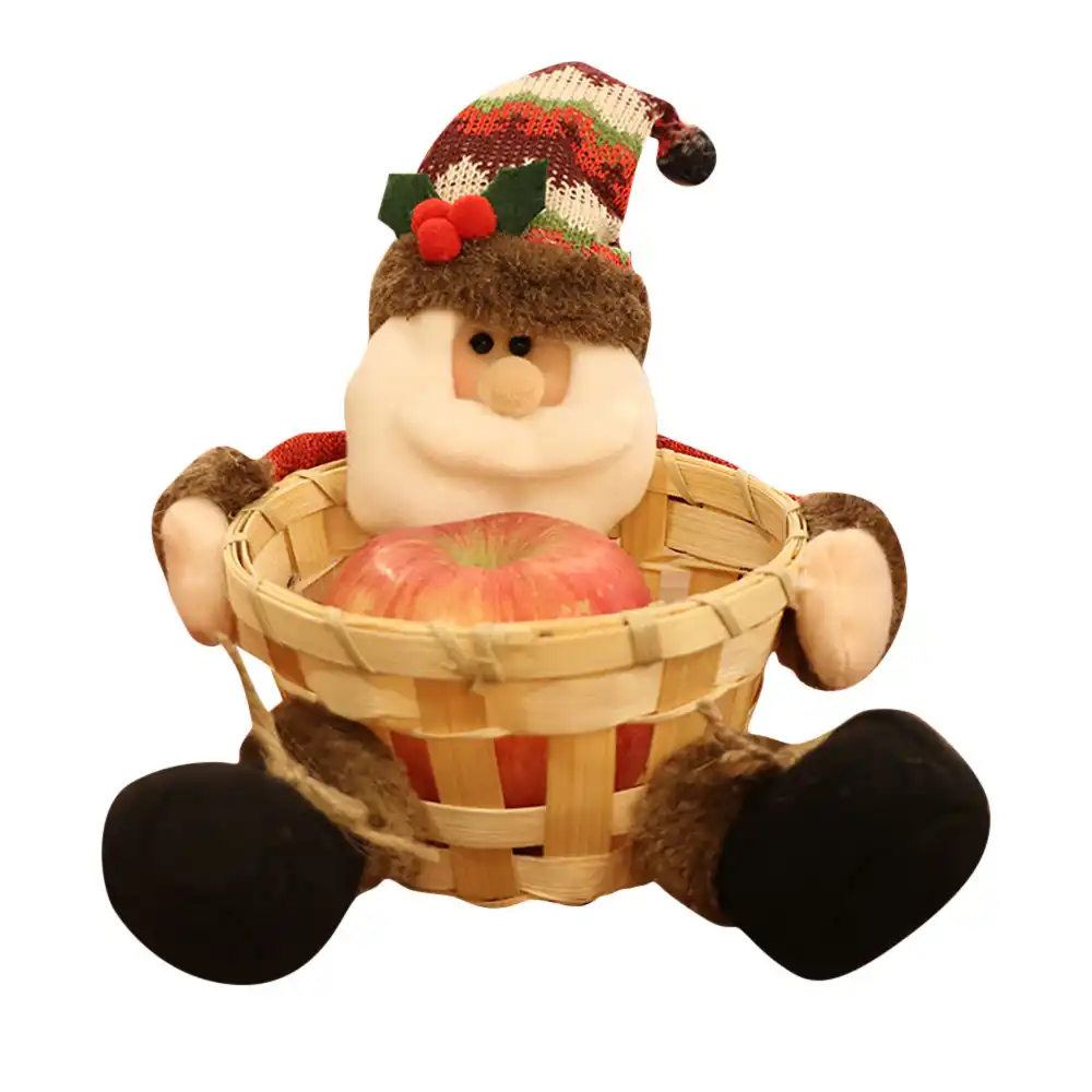 decoration santa claus storage basket gift navidad christmas