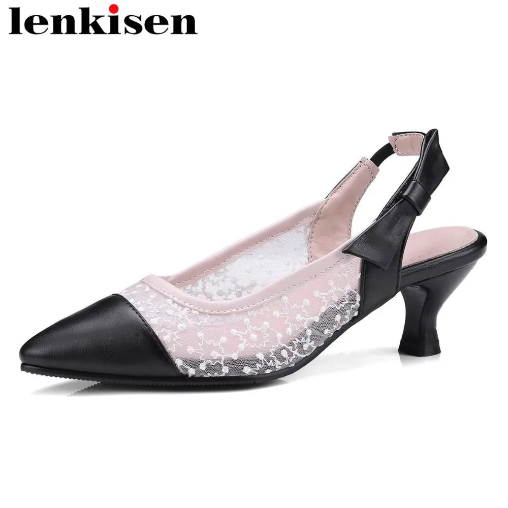 Lenkisen pointed toe mesh pu elastic band low heels shoes patchwork butterfly-knot decoration dress women large size pumps L5f1
Lenkisen pointed toe mesh pu elastic band low heels shoes patchwork butterfly-knot decoration dress women large size pumps L5f1