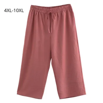 Plus Size 10XL 8XL 6XL 4XL Women Ankle-length Pants Female Elastic High Waist Wide Leg Pants Ladies Loose Trousers For Summer
Plus Size 10XL 8XL 6XL 4XL Women Ankle-length Pants Female Elastic High Waist Wide Leg Pants Ladies Loose Trousers For Summer
