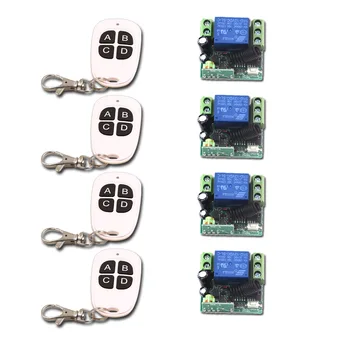 New DC12V 10A Mini 1CH RF Wireless Remote Control 4 Receiver +4 Transmitter 315/433 MHZ White-Black Remote Control with ABCD Key
New DC12V 10A Mini 1CH RF Wireless Remote Control 4 Receiver +4 Transmitter 315/433 MHZ White-Black Remote Control with ABCD Key