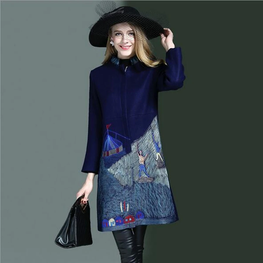 Lafhy Dofhy winter new European and American fashion heavy embroidery zipper style high quality Embroidery women wool coat 086
Lafhy Dofhy winter new European and American fashion heavy embroidery zipper style high quality Embroidery women wool coat 086