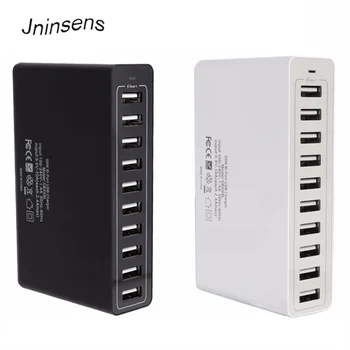 

EU/US/UK Plug Standard USB Charger 50W Super Power 5V/10A 10 Ports Phone Charger Fast Charging for iphone Samsung Xiaomi