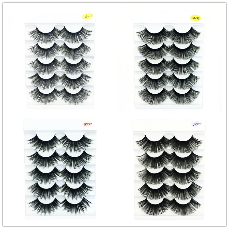 5 Pairs/Set 4 Style Makeup Natural 3D Volume False Eyelashes Curl Cross Thick Lashes Soft Comfortable Handmade Extension Tool
5 Pairs/Set 4 Style Makeup Natural 3D Volume False Eyelashes Curl Cross Thick Lashes Soft Comfortable Handmade Extension Tool