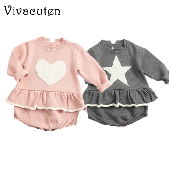 Fashion Baby Girl Romper Knitted Ruffles Infant Jumpsuit Heart Pattern Overalls Autumn Baby Rompers for Girls Toddler Clothes
Fashion Baby Girl Romper Knitted Ruffles Infant Jumpsuit Heart Pattern Overalls Autumn Baby Rompers for Girls Toddler Clothes