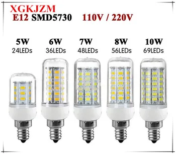 SMD 5730 Led Corn Light E12 AC110V / 220V 5w/6w/7w/8w/10w LED Crystal Chandelier 2pcs / lot Free Shipping
SMD 5730 Led Corn Light E12 AC110V / 220V 5w/6w/7w/8w/10w LED Crystal Chandelier 2pcs / lot Free Shipping