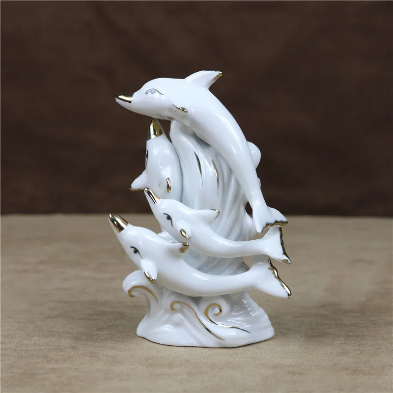 Ceramic Group Dolphin Sculpture Decorative Porcelain Ocean Intelligence Animal Figurine Tabletop Boutique Ornament Craft Gift
Ceramic Group Dolphin Sculpture Decorative Porcelain Ocean Intelligence Animal Figurine Tabletop Boutique Ornament Craft Gift