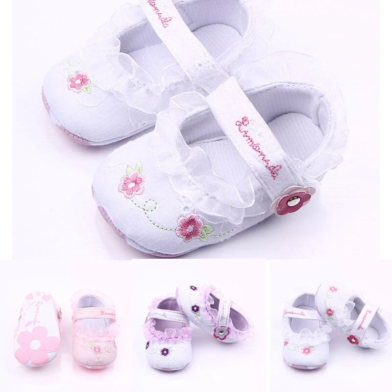 Baby Girls Flower Embroidery Lace Non-Slip Shoes Cute Princess 2017 New Newborn Baby Toddler Frilly Soft Sole Shoes First walker
Baby Girls Flower Embroidery Lace Non-Slip Shoes Cute Princess 2017 New Newborn Baby Toddler Frilly Soft Sole Shoes First walker
