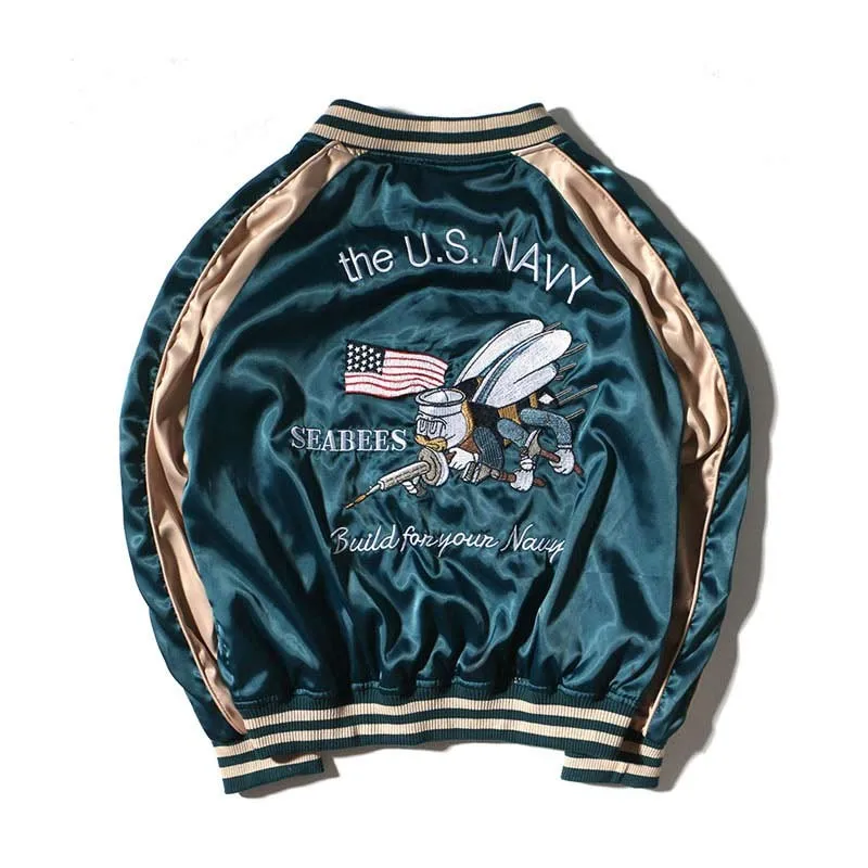 2019 women basic coats fashion bomber jacket men Reversible both sides Satin Embroidery brand clothing plus size Outerwear
2019 women basic coats fashion bomber jacket men Reversible both sides Satin Embroidery brand clothing plus size Outerwear