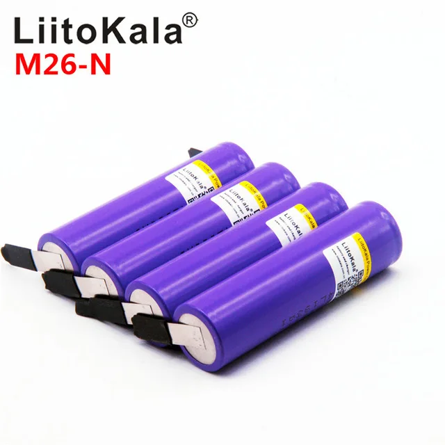 

2019 Liitokala 10A M26 100% Original 2600 mAh 18650 Li-ion Rechargeable Battery 2600 mAh Battery Safe DIY Nickel Sheets