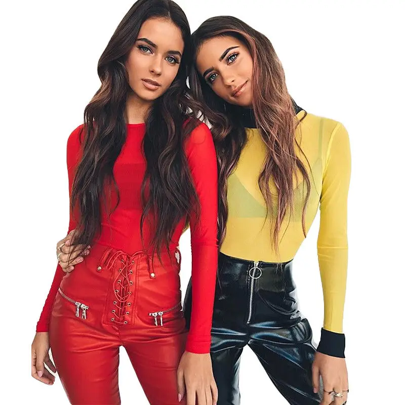Women Hollow Mesh Net T-Shirt Long Sleeve Tee Tops Transparent Clubwear Red Yellow
Women Hollow Mesh Net T-Shirt Long Sleeve Tee Tops Transparent Clubwear Red Yellow