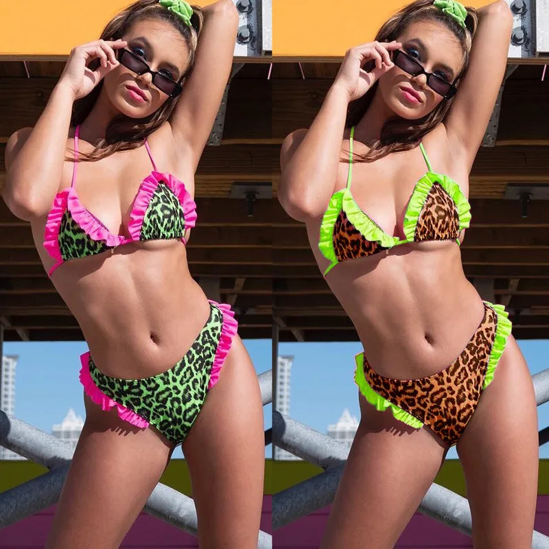 Swiming Suit Women Bikini Brazilian Monokini 2019 Push Up Woman Swimsuit Women's Contracted Leopard Falbala Bandage Female
Swiming Suit Women Bikini Brazilian Monokini 2019 Push Up Woman Swimsuit Women's Contracted Leopard Falbala Bandage Female