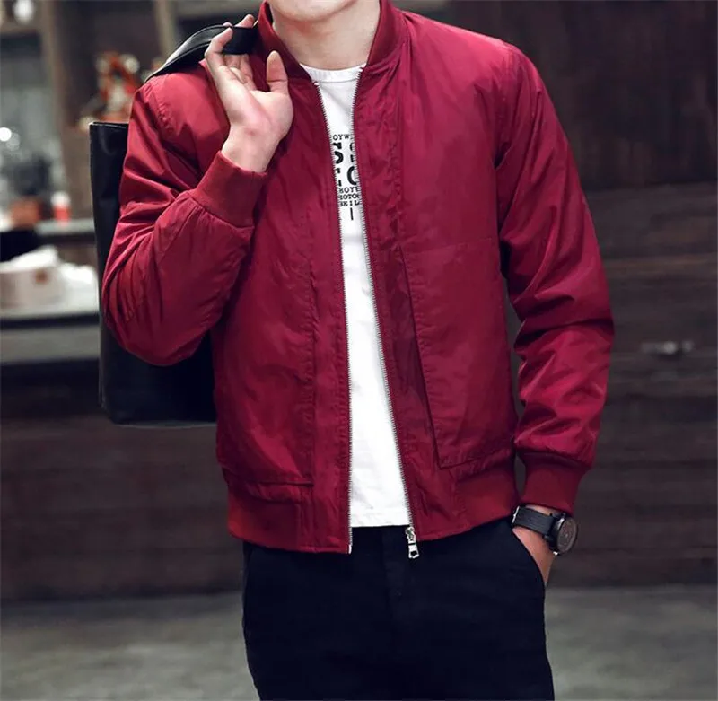 5 Size Men Long Sleeve Casual Zip-up Bomber Motorcycle Red Jacket Baseball Coat Outerwear
5 Size Men Long Sleeve Casual Zip-up Bomber Motorcycle Red Jacket Baseball Coat Outerwear