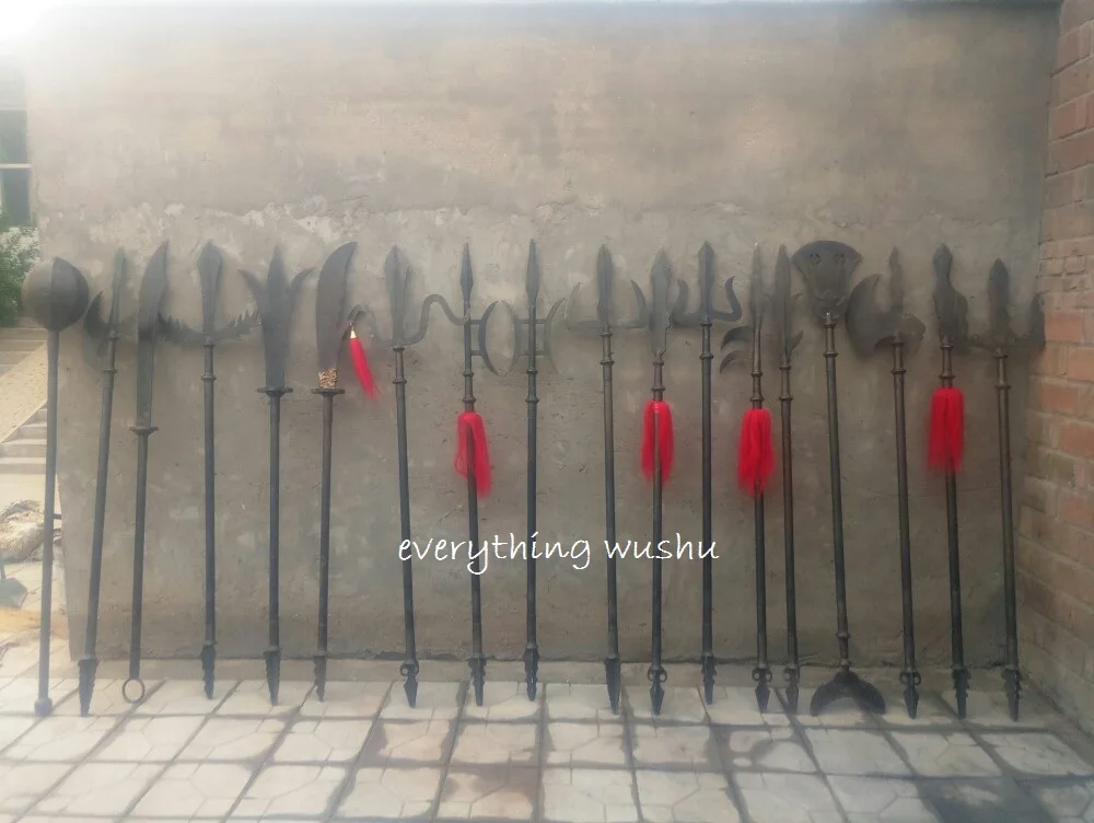 A set of Traditional 18 pieces of Wushu Long Weapons 18 weapons of Kung Fu Eighteen Arms of Wushu
A set of Traditional 18 pieces of Wushu Long Weapons 18 weapons of Kung Fu Eighteen Arms of Wushu