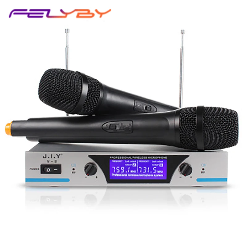 FELYBY High quality VHF wireless microphone KTV karaoke session one for two wireless microphone
FELYBY High quality VHF wireless microphone KTV karaoke session one for two wireless microphone