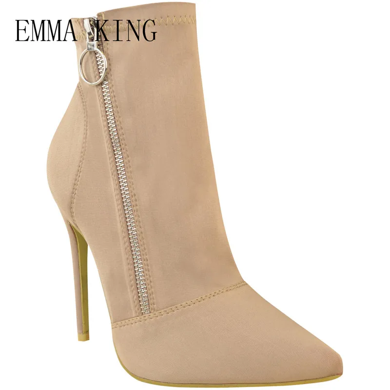 New European American Style Fashion Ankle Boots with High-heeled Pointed Women's Shoes Black Zipper Women's Boots
New European American Style Fashion Ankle Boots with High-heeled Pointed Women's Shoes Black Zipper Women's Boots