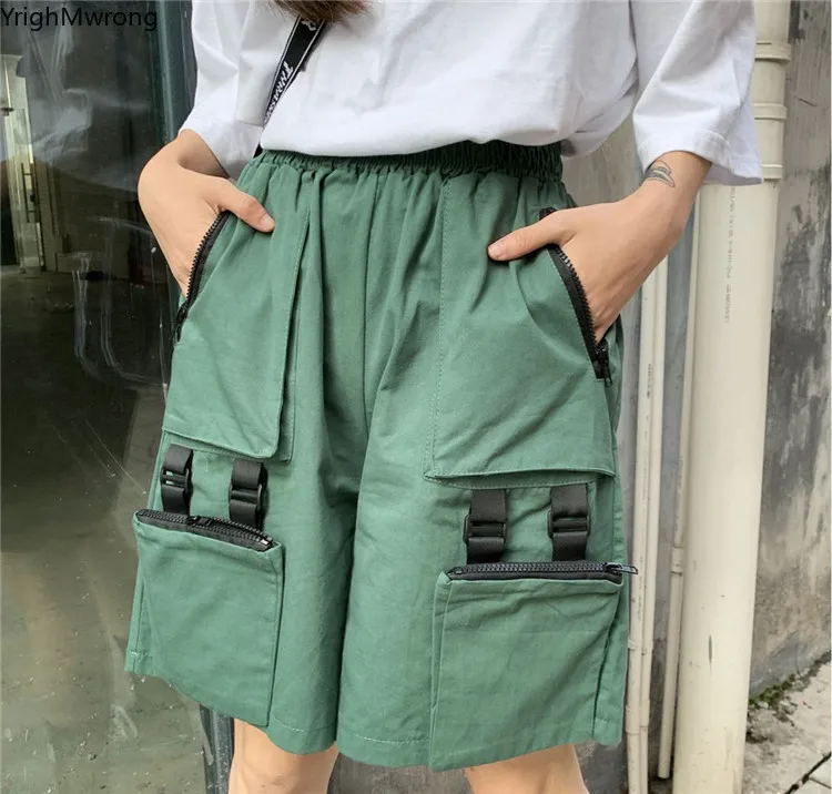 Elastic Waist Loose Wide Cargo Buckle Ribbon Belt Pocket Zipper Hip Hop Jogger Knee Pant Streetwear Harajuku Punk Trouser Short
Elastic Waist Loose Wide Cargo Buckle Ribbon Belt Pocket Zipper Hip Hop Jogger Knee Pant Streetwear Harajuku Punk Trouser Short