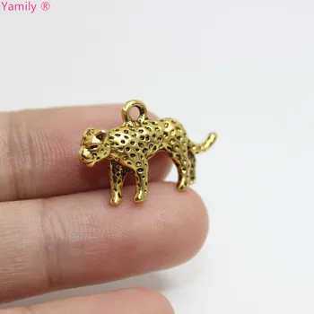 10pcs--Leopard Charms 14x25x5mm Antique gold tone Leopard Charms pendant jewelry DIY handmade