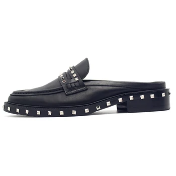 2018SS Spike Rivets Lazy Slippers Flat heel Cow full Grain Leather Mens Loafers Spring Oxfords Big Size euro 45
2018SS Spike Rivets Lazy Slippers Flat heel Cow full Grain Leather Mens Loafers Spring Oxfords Big Size euro 45
