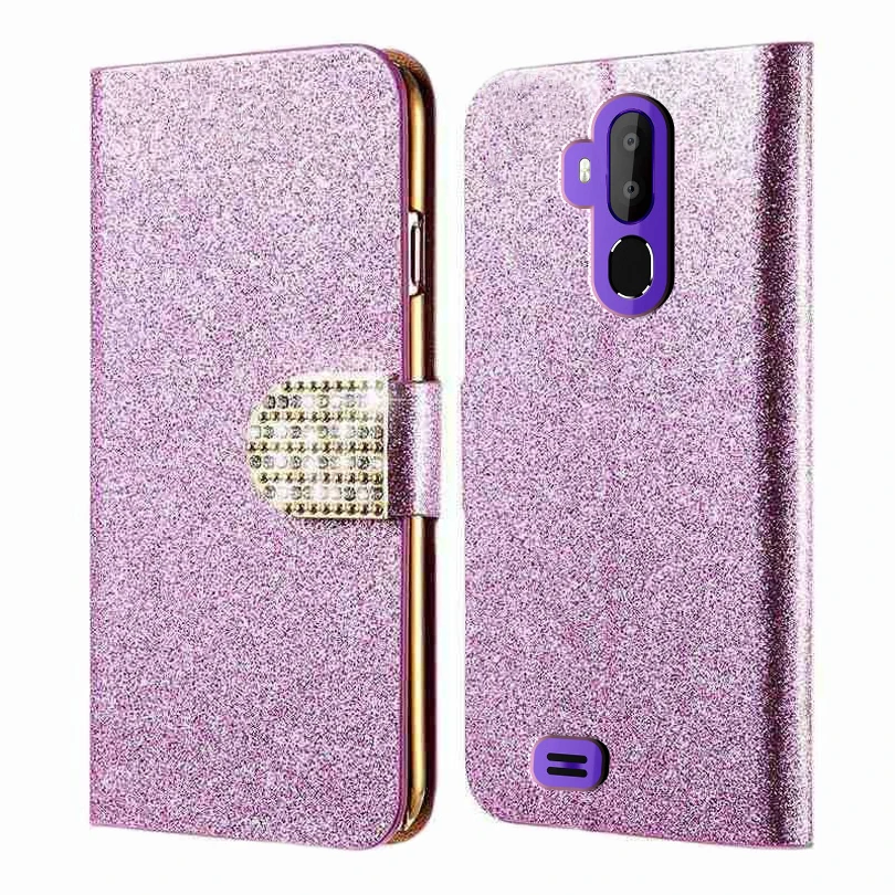 Чехол для Oukitel C12 Pro чехол бумажник с отделением карт и подставкой флип откидной