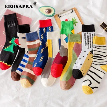 Summer Spring Trend Fashion Harajuku Couples Tide Funny Socks Women Men Cartoon Irregularity Pattern Hip Hop Happy Socks Meias
Summer Spring Trend Fashion Harajuku Couples Tide Funny Socks Women Men Cartoon Irregularity Pattern Hip Hop Happy Socks Meias
