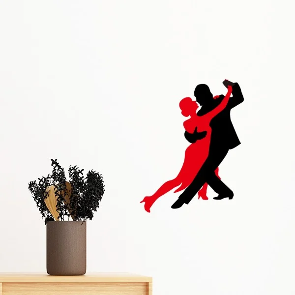 Social Latin Dancer Dancing Duet Dance Love Couple Removable Wall Sticker Art Decals Mural DIY Wallpaper for Room Decal | Дом и сад