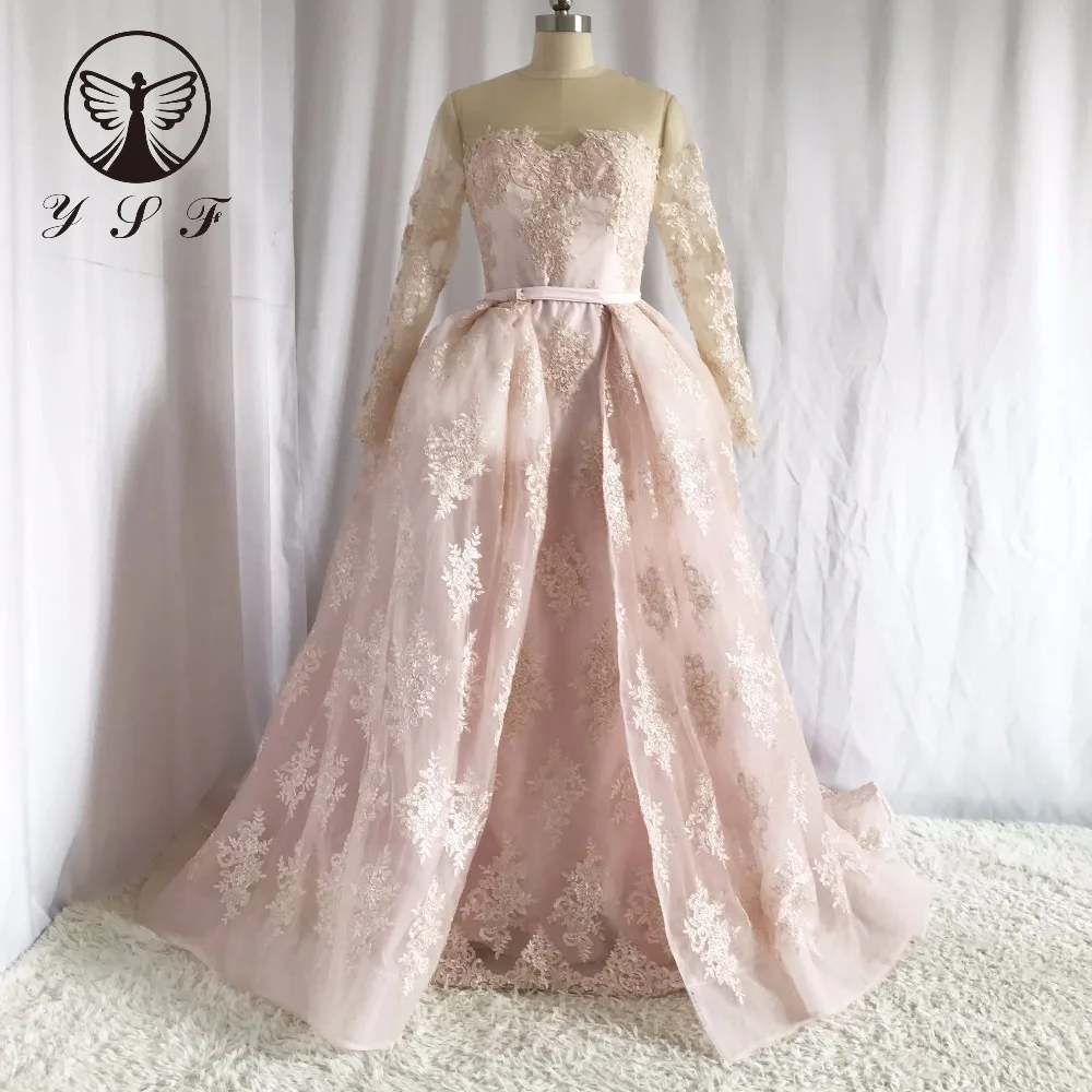 Vintage Pink O Neck Appliqued Lace Sheer Back Mermaid Sweep Train Evening Dresses with Overskirt
Vintage Pink O Neck Appliqued Lace Sheer Back Mermaid Sweep Train Evening Dresses with Overskirt