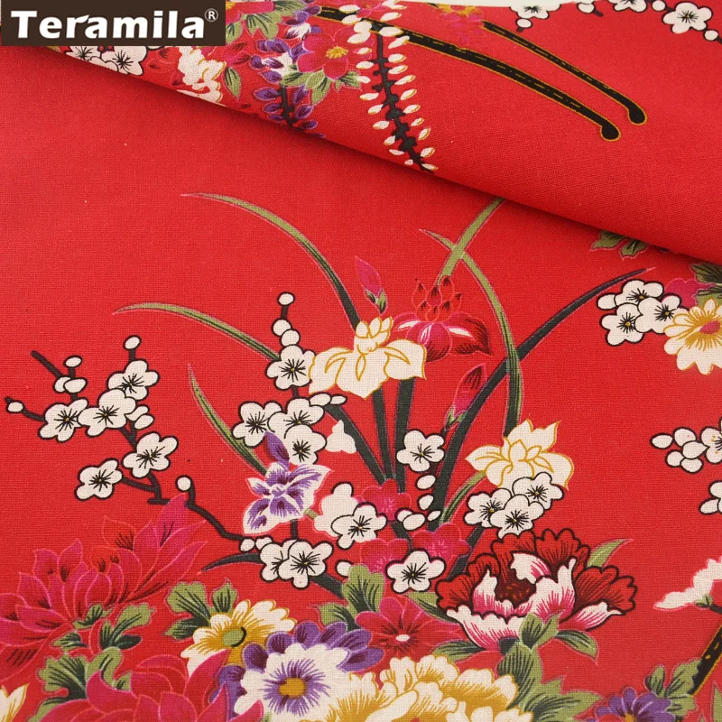 Teramila Cotton Linen Fabric Chinese Red Luxurious Printed Plum Blossom Garden Design Quilting Tablecloth Curtain Doll's Sewing
Teramila Cotton Linen Fabric Chinese Red Luxurious Printed Plum Blossom Garden Design Quilting Tablecloth Curtain Doll's Sewing