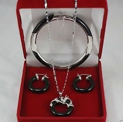 Free shipping Black Bracelet Pendant Earring Jewelry Set AAA style 100% Natural fine stone Noble
Free shipping Black Bracelet Pendant Earring Jewelry Set AAA style 100% Natural fine stone Noble