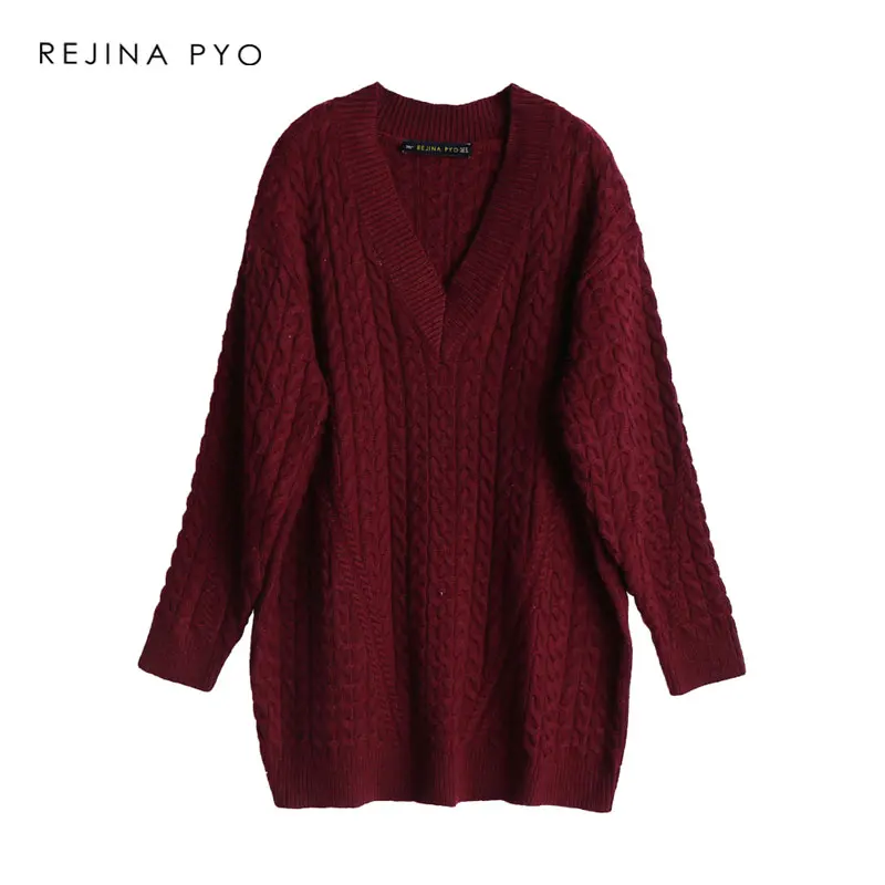 REJINAPYO Women Loose Solid Cross Hawse Crochet Long Sweater High Street Ladies V-neck Elegant Sweater Pullovers for Autumn 
REJINAPYO Women Loose Solid Cross Hawse Crochet Long Sweater High Street Ladies V-neck Elegant Sweater Pullovers for Autumn