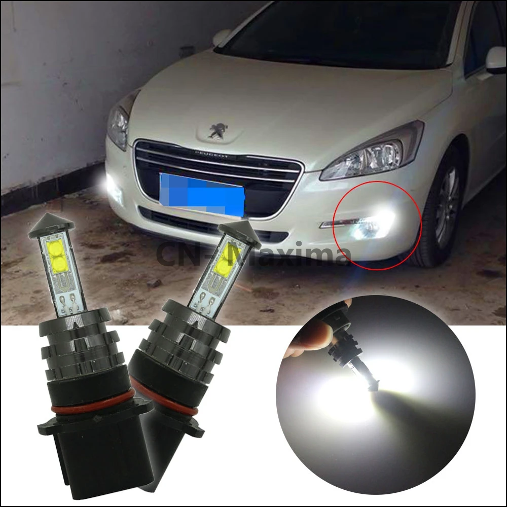 6000 K белый высокий Мощность P13W SH23W CRE'E светодиодный лампы для 2011 up peugeot 508 дневные