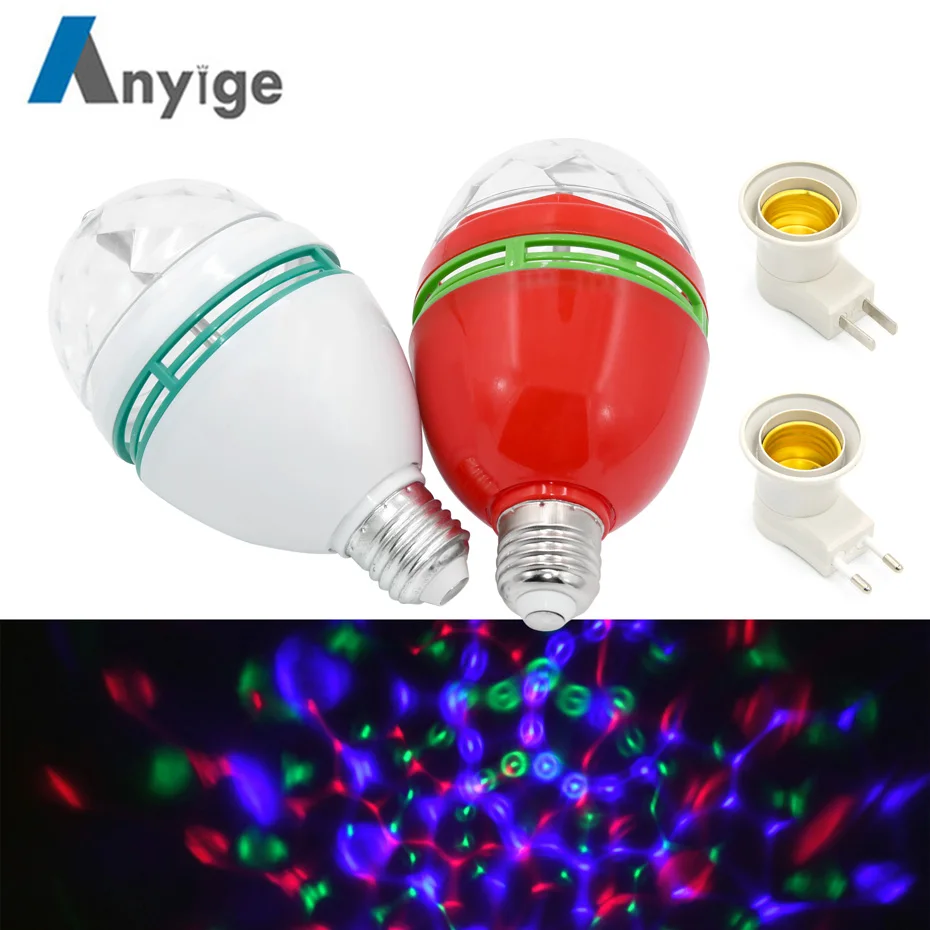 E27 3W LED Stage Lamps Auto Rotating RGB projector Crystal Magic Ball Laser Stage Effect Light Party Disco Ball Club DJ Lights
E27 3W LED Stage Lamps Auto Rotating RGB projector Crystal Magic Ball Laser Stage Effect Light Party Disco Ball Club DJ Lights