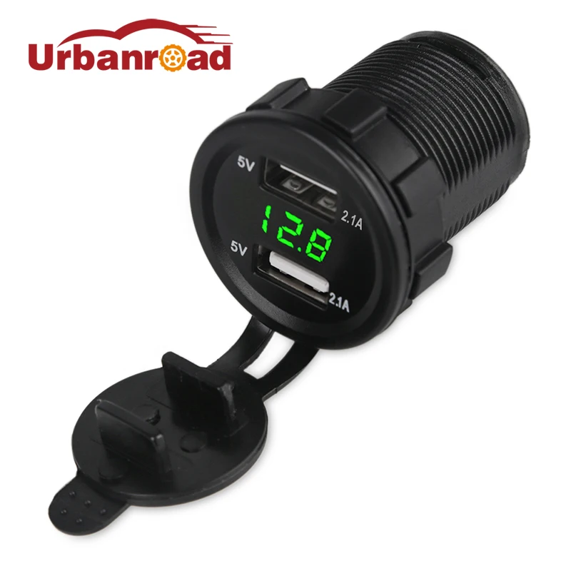 12v 2.1A Motorcycle Car USB Charger Voltmeter Socket Dual USB Motorcycle Cigarette Lighter Voltage Meter Adapter Socket Boat
12v 2.1A Motorcycle Car USB Charger Voltmeter Socket Dual USB Motorcycle Cigarette Lighter Voltage Meter Adapter Socket Boat