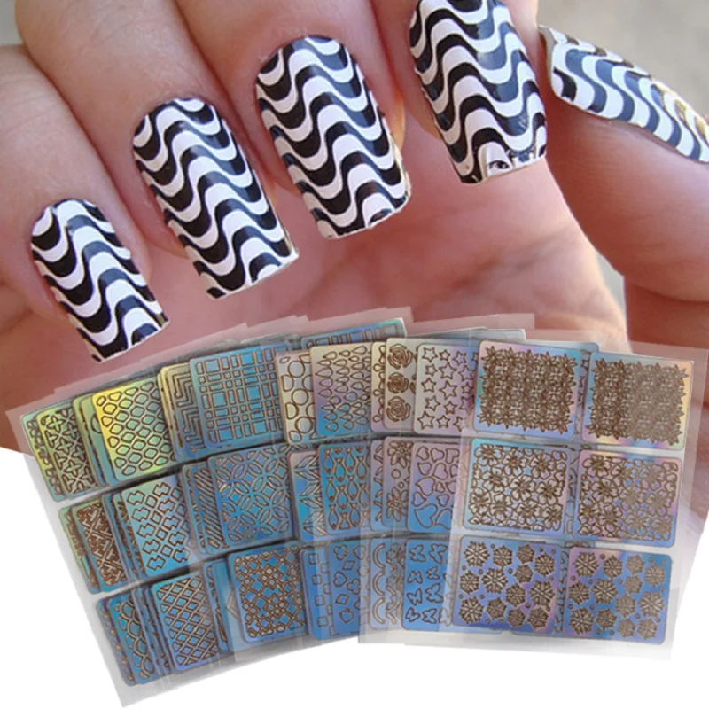 24 Pcs/lot Hollow stencils Nail Art Stickers Heart Multi Shape Set Mix Nail Decal Decoration Manicure Vinyls Nail Tools WY619
24 Pcs/lot Hollow stencils Nail Art Stickers Heart Multi Shape Set Mix Nail Decal Decoration Manicure Vinyls Nail Tools WY619