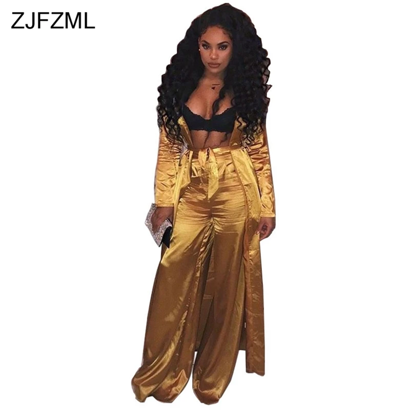 ZJFZML Sexy 2 Piece Outfits For Women Autumn Winter Clothes Long Sleeve Cardigan Top+Boot Cut Pant Streetwear Loose Matching Set
ZJFZML Sexy 2 Piece Outfits For Women Autumn Winter Clothes Long Sleeve Cardigan Top+Boot Cut Pant Streetwear Loose Matching Set