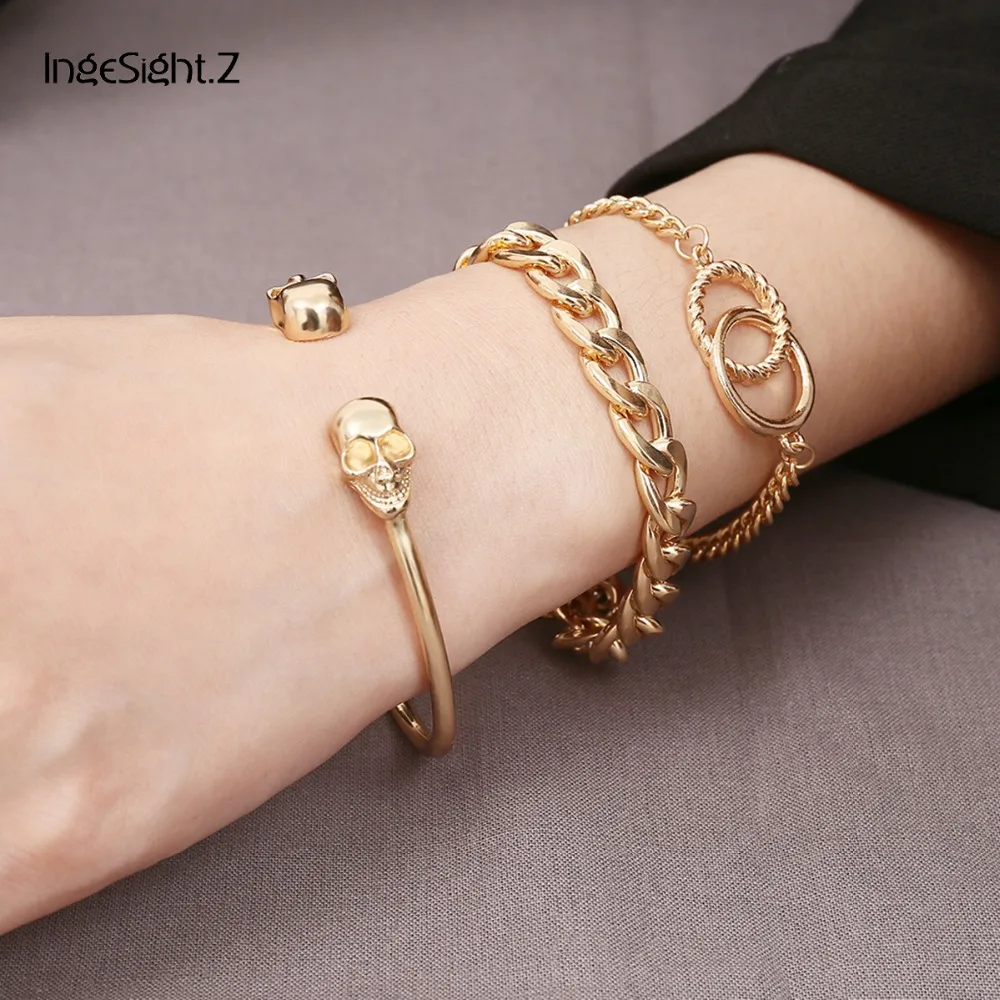 IngeSight.Z 3Pcs/Set Punk Hyperbole Skull Cuban Chain Cuff Bracelets Bangles Charm Friendship Bracelets for Women Hand Jewelry
IngeSight.Z 3Pcs/Set Punk Hyperbole Skull Cuban Chain Cuff Bracelets Bangles Charm Friendship Bracelets for Women Hand Jewelry