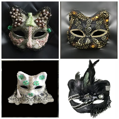 

Fox cats stereo beads embroidered cos decoration exhibition of diffuse and wind Japanese men the masquerade masks Halloween