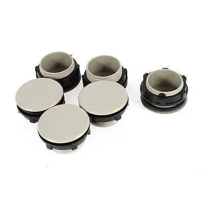 6 x Black Gray Plastic Push Button Switch 30mm Mount Hole Panel Plug Cover