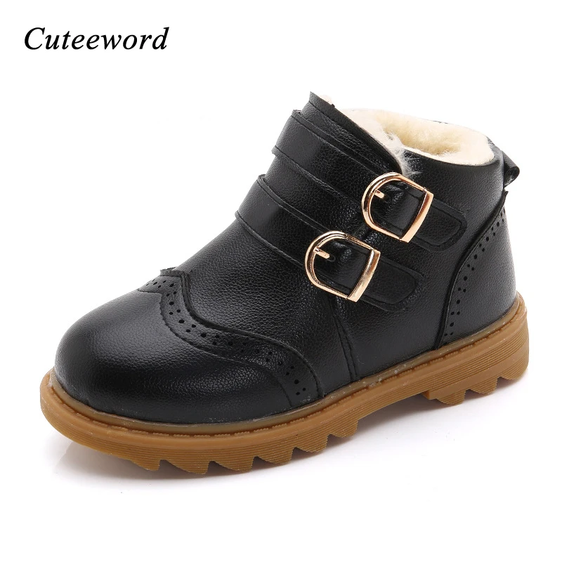 Children boots PU leather waterproof martin boots winter kids snow boots brand girls boys shoes thick plus velvet warm boots
Children boots PU leather waterproof martin boots winter kids snow boots brand girls boys shoes thick plus velvet warm boots