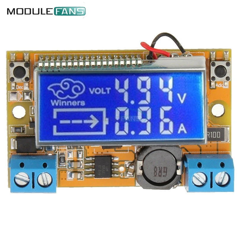 Liquid Crystal Displays DC-DC Step-Down Buck Converter Power Supply Adjustable Push Button Module with LCD Display 5-23V 3A
Liquid Crystal Displays DC-DC Step-Down Buck Converter Power Supply Adjustable Push Button Module with LCD Display 5-23V 3A