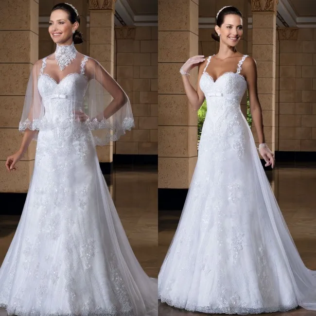 Vestido de noiva A-Line White vestido de casamento lace appliqued romantic wedding dress 2016 robe de mariage bridal gown
Vestido de noiva A-Line White vestido de casamento lace appliqued romantic wedding dress 2016 robe de mariage bridal gown