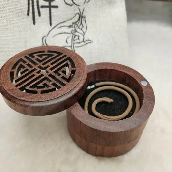 Mini double small incense box portable disc incense box rosewood travel incense box Incense coil burner
Mini double small incense box portable disc incense box rosewood travel incense box Incense coil burner