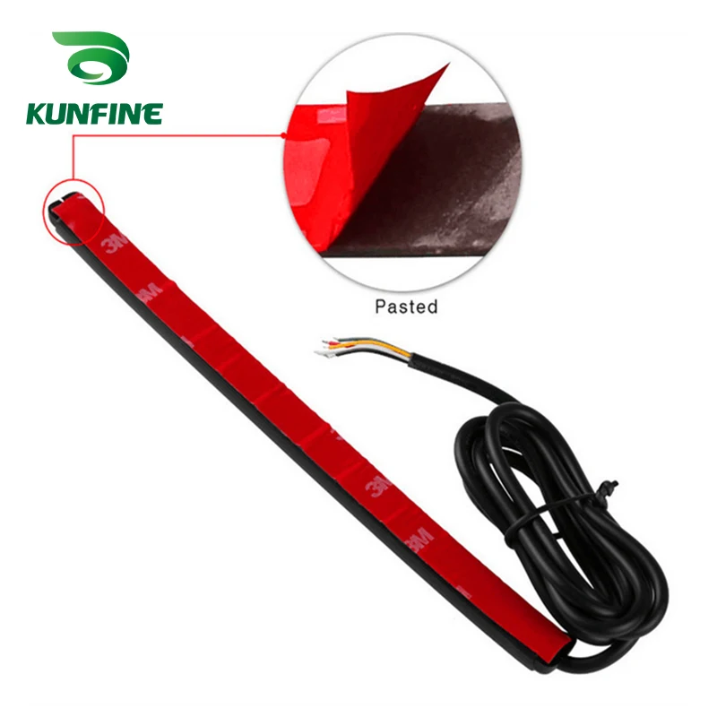 KUNFINE 4PCS Universal Motorcycle LED Turn Signal Indicators light Blinkers Flexible Bendable Amber Light 3 (3) K