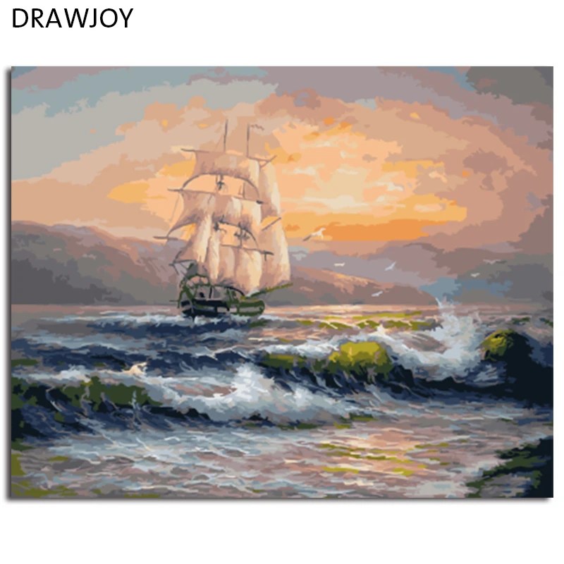 DRAWJOY Framed Seascape DIY Painting By Numbers Wall Art For Living Room Canvas Oil Painting For Home Decor 40*50cm
DRAWJOY Framed Seascape DIY Painting By Numbers Wall Art For Living Room Canvas Oil Painting For Home Decor 40*50cm