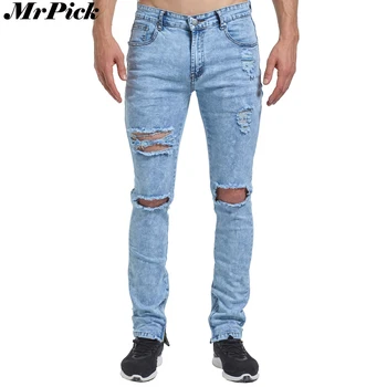 New Men Ripped Hole Stretch Skinny Jeans Urban Classic Fashion Destroyed Distressed Ankle Zipper Men Jeans
New Men Ripped Hole Stretch Skinny Jeans Urban Classic Fashion Destroyed Distressed Ankle Zipper Men Jeans