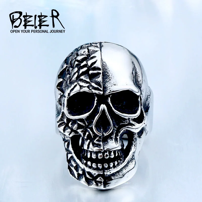 BEIER 316L Hot Sell 316LStainless Steel Winged Big Skull Biker Cool Punk Ring Unique Jewelry for man BR8-409
BEIER 316L Hot Sell 316LStainless Steel Winged Big Skull Biker Cool Punk Ring Unique Jewelry for man BR8-409