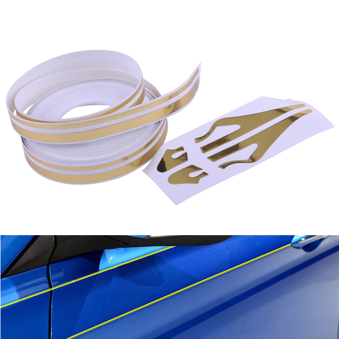 DWCX Car 12mm Car Gold Striping Sticker Double Line Pin Stripe Streamline Tape Vinyl Roll Decal For VW Audi BMW Mazda Hyundai
DWCX Car 12mm Car Gold Striping Sticker Double Line Pin Stripe Streamline Tape Vinyl Roll Decal For VW Audi BMW Mazda Hyundai